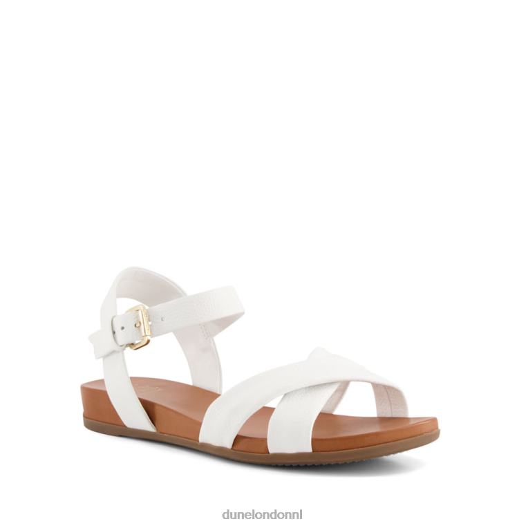 vrouwen R6DFZ638 landje wit Dune London Leren sandalen met brede pasvorm - Klik op de afbeelding om het venster te sluiten