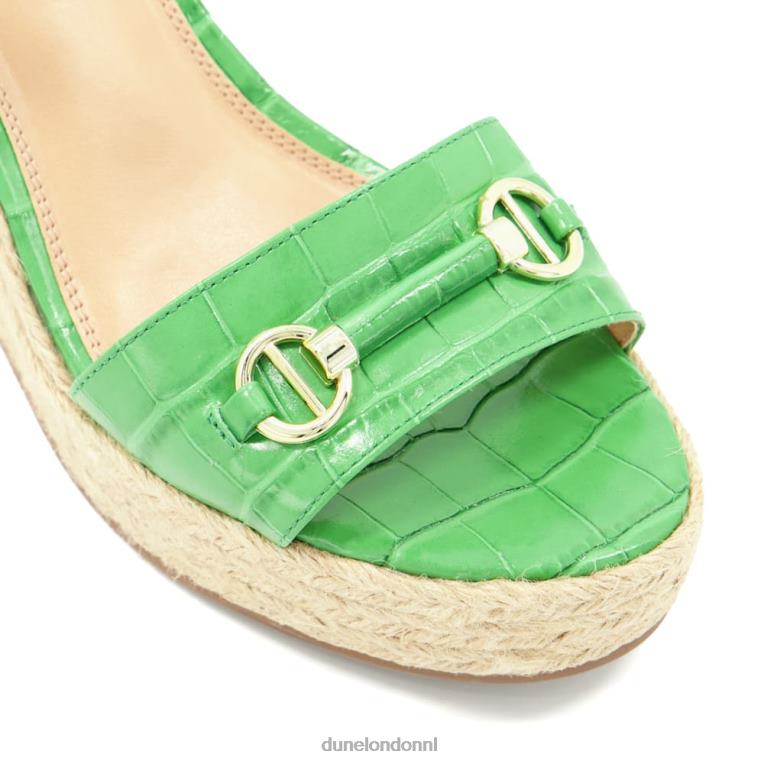 vrouwen R6DFZ114 kai groente Dune London Leren espadrilles met trensversiering