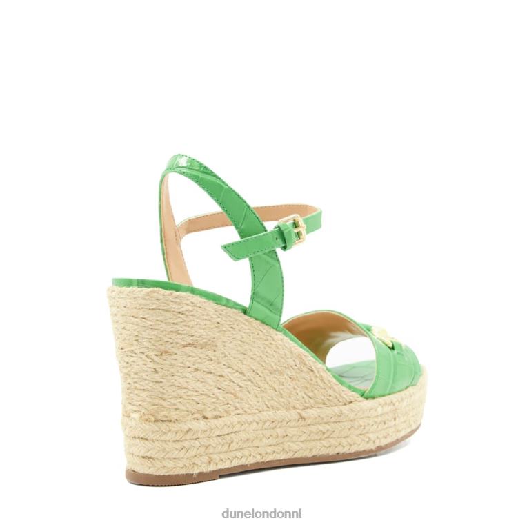 vrouwen R6DFZ114 kai groente Dune London Leren espadrilles met trensversiering