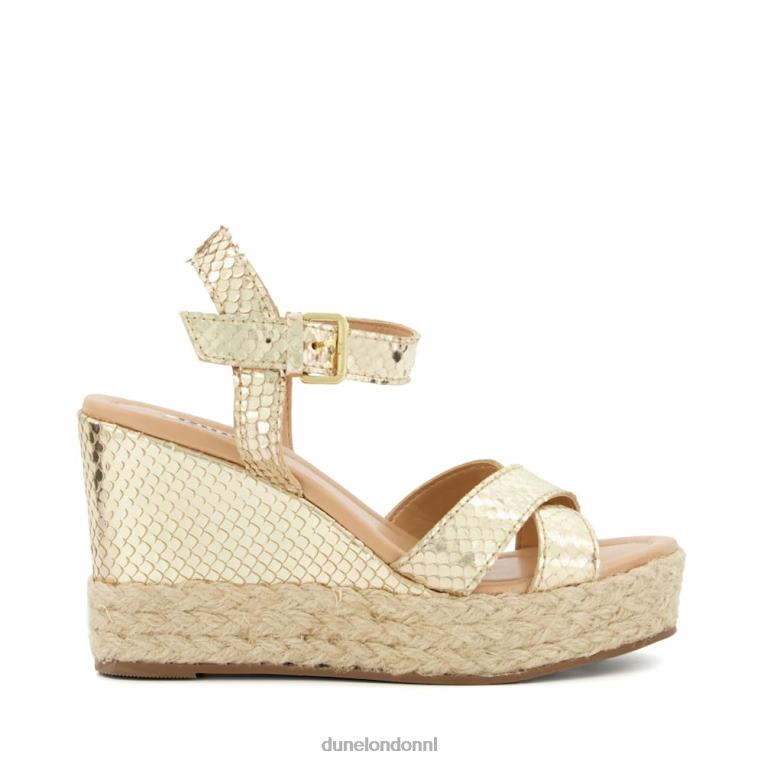 vrouwen R6DFZ171 vriendelijk goud Dune London Sandalen met espadrille en sleehak