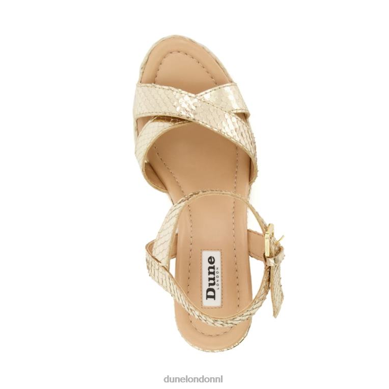 vrouwen R6DFZ171 vriendelijk goud Dune London Sandalen met espadrille en sleehak