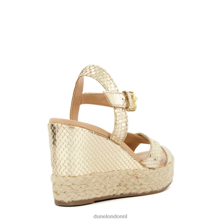 vrouwen R6DFZ171 vriendelijk goud Dune London Sandalen met espadrille en sleehak