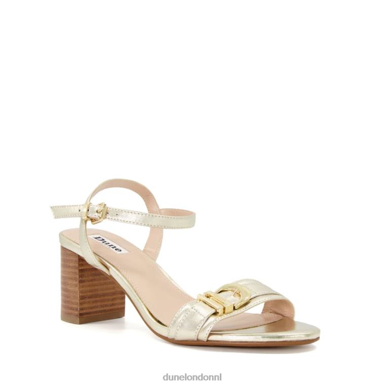 vrouwen R6DFZ192 jessie goud Dune London Sandalen met blokhak en gespband