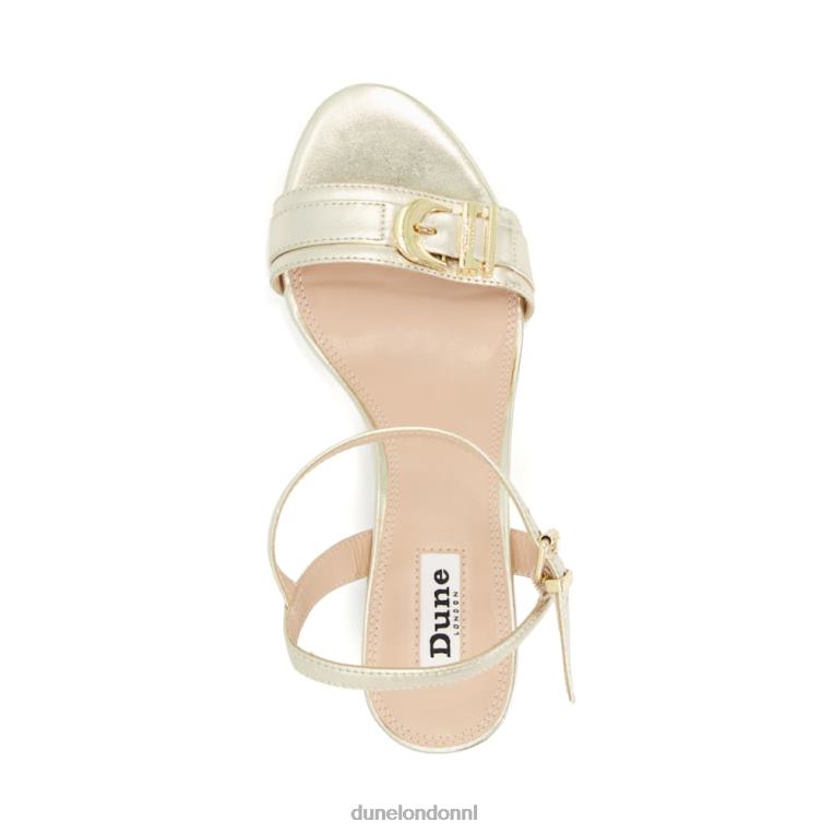 vrouwen R6DFZ192 jessie goud Dune London Sandalen met blokhak en gespband