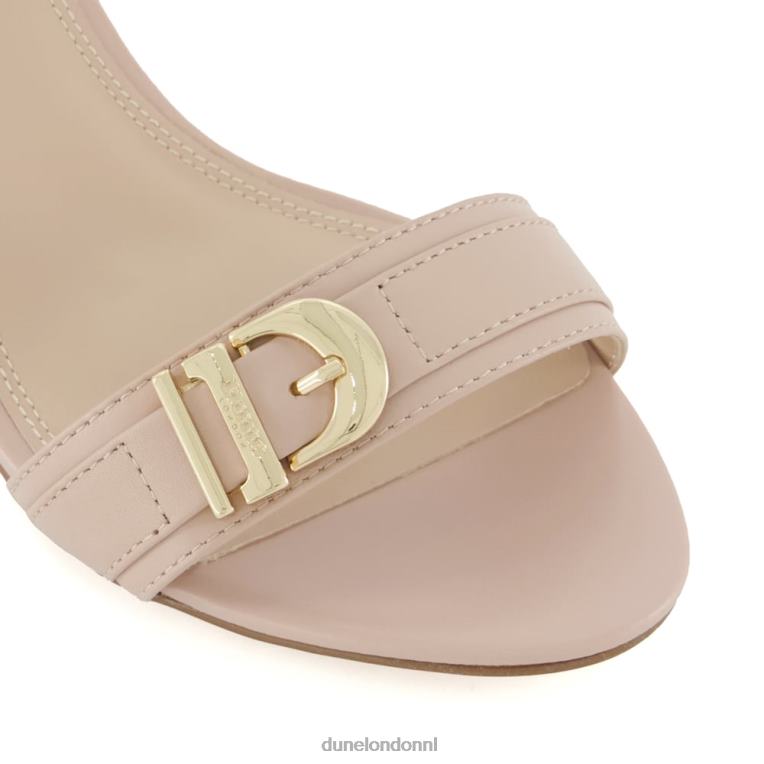 vrouwen R6DFZ195 jessie blozen Dune London Sandalen met hak en brede pasvorm met merkgesp