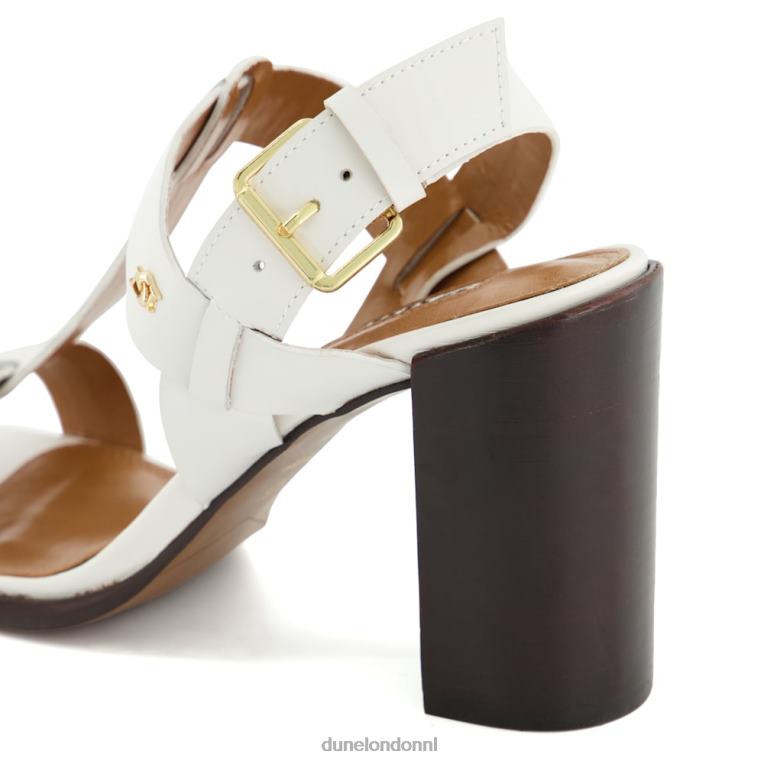 vrouwen R6DFZ226 jacie wit Dune London Slingback-sandalen met blokhak