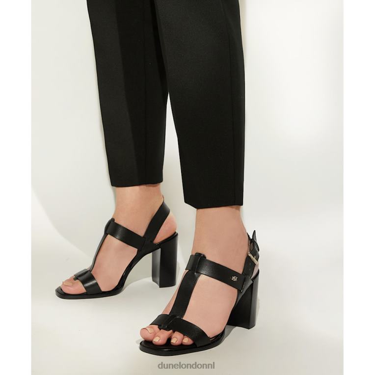 vrouwen R6DFZ227 jacie zwart Dune London Slingback-sandalen met blokhak