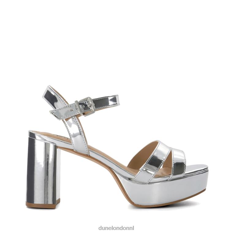 vrouwen R6DFZ22 gesmolten zilver Dune London Metallic middenplatformsandalen