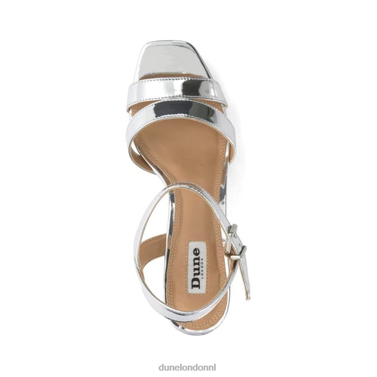 vrouwen R6DFZ22 gesmolten zilver Dune London Metallic middenplatformsandalen