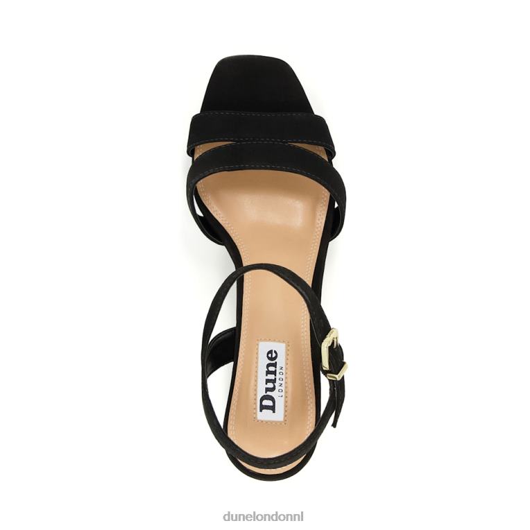 vrouwen R6DFZ277 gesmolten zwart Dune London Sandalen met middenplatform van suède