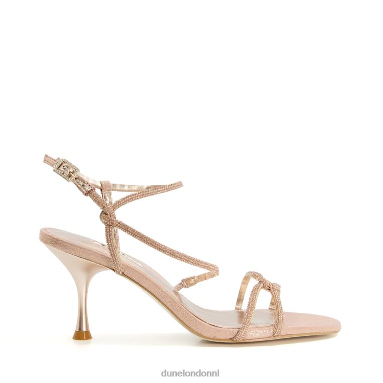 vrouwen R6DFZ322 majesteiten goud Dune London Glinsterende sandalen met bandjes