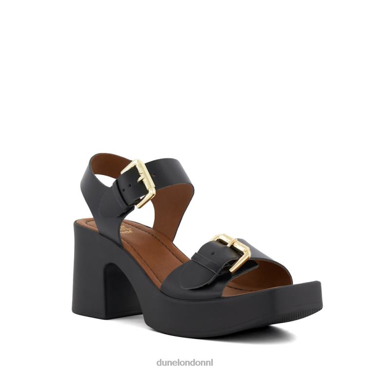 vrouwen R6DFZ453 jenie zwart Dune London leren platformsandalen - Klik op de afbeelding om het venster te sluiten