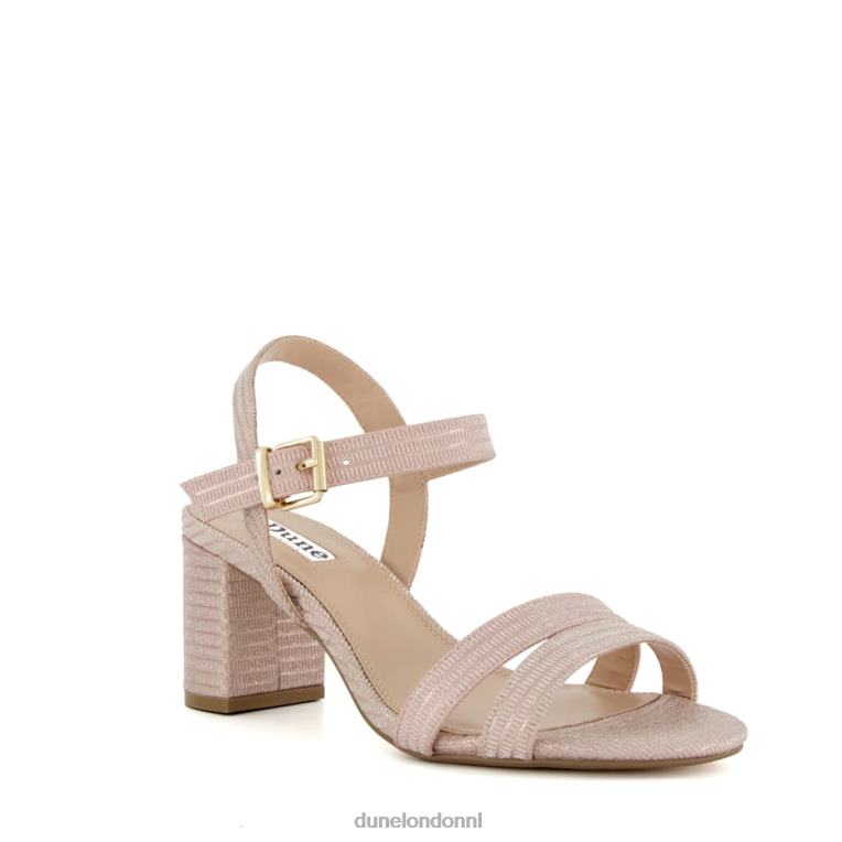 vrouwen R6DFZ476 Merisa rosé goud Dune London Sandalen met brede pasvorm en middenblokhak - Klik op de afbeelding om het venster te sluiten