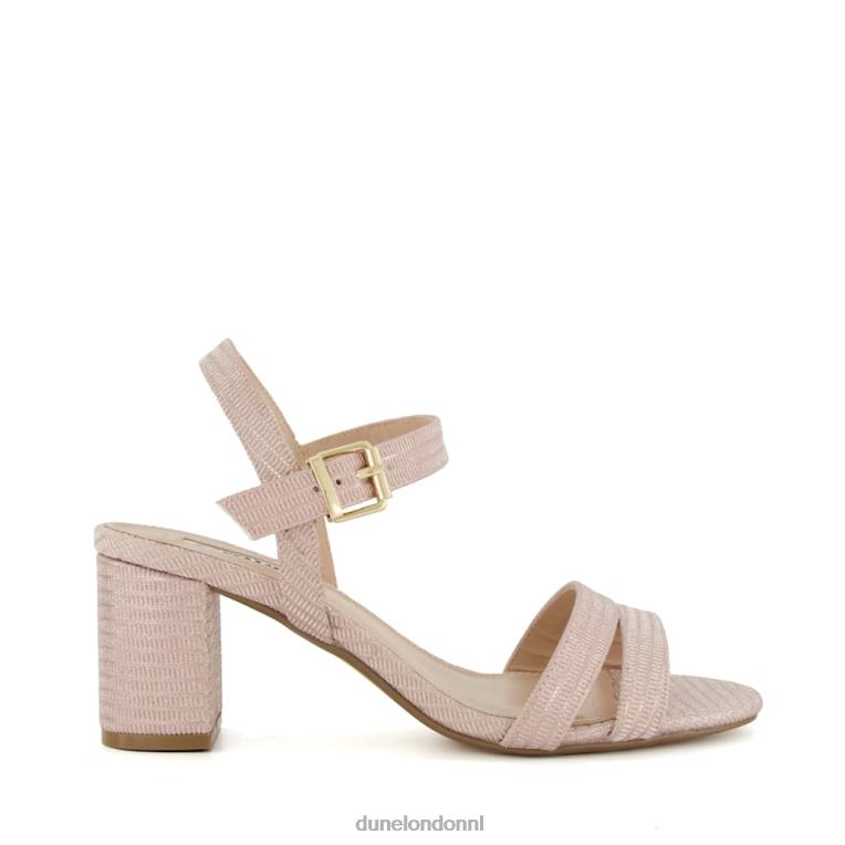 vrouwen R6DFZ476 Merisa rosé goud Dune London Sandalen met brede pasvorm en middenblokhak