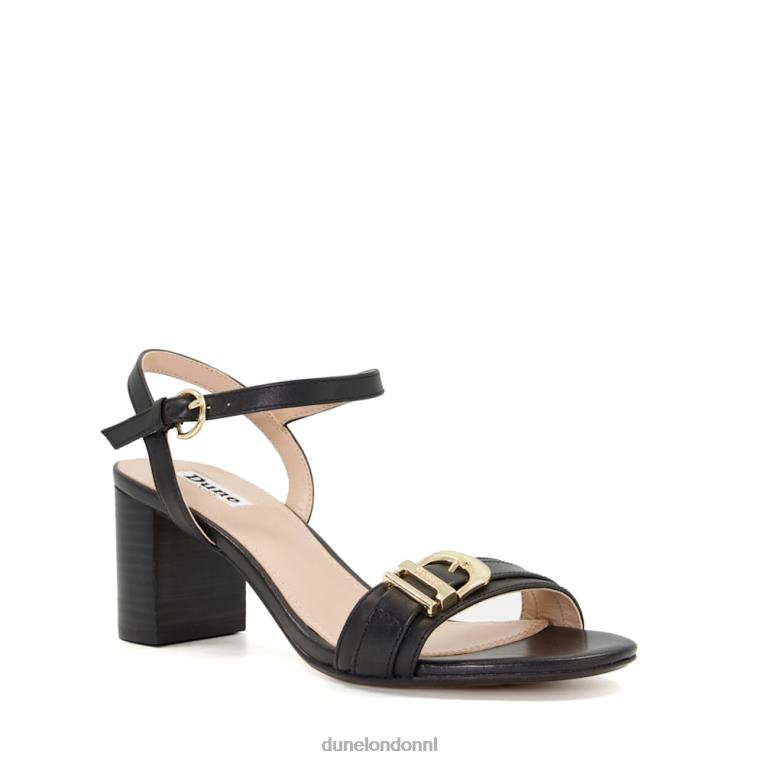 vrouwen R6DFZ478 jessie zwart Dune London Sandalen met blokhak en gespband - Klik op de afbeelding om het venster te sluiten