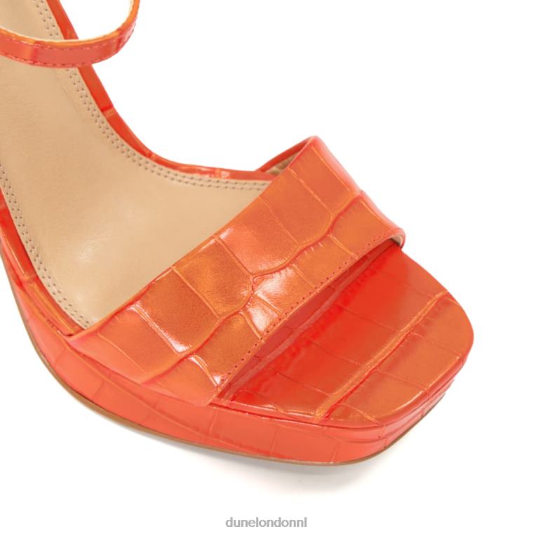 vrouwen R6DFZ486 overeenkomen oranje Dune London Sandalen met platformhak en bandjes