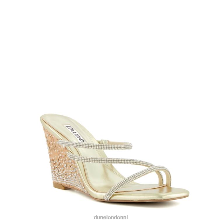 vrouwen R6DFZ49 miri goud Dune London Sandalen van kurk met diamanten sleehak - Klik op de afbeelding om het venster te sluiten