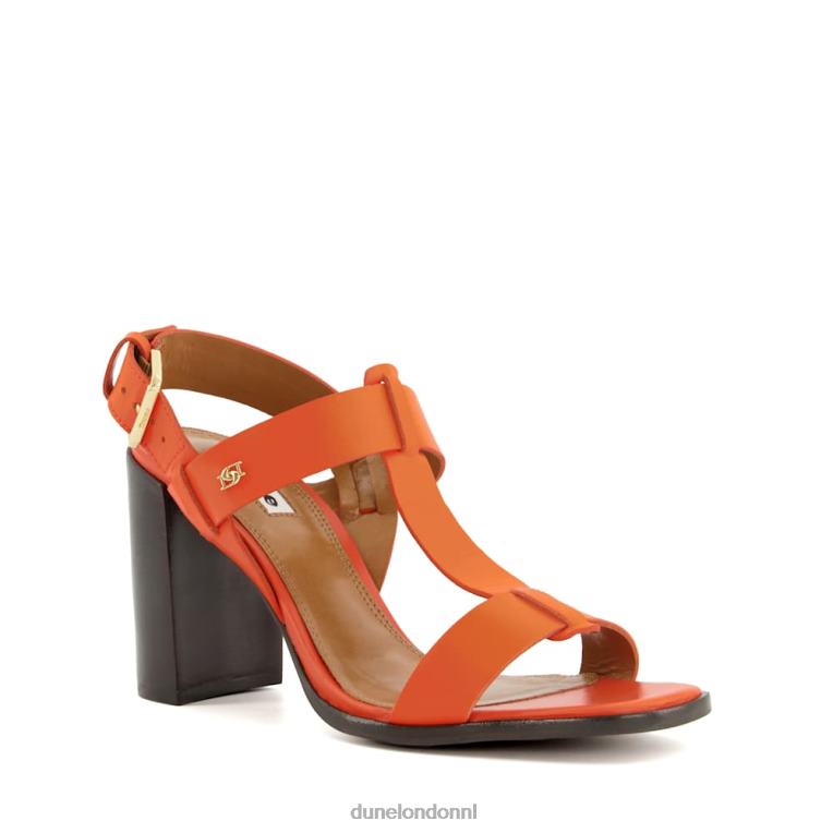 vrouwen R6DFZ4 jacie oranje Dune London Slingback-sandalen met blokhak