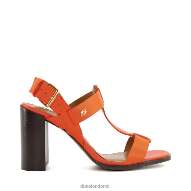 vrouwen R6DFZ4 jacie oranje Dune London Slingback-sandalen met blokhak