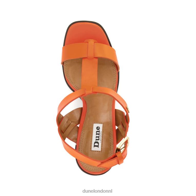 vrouwen R6DFZ4 jacie oranje Dune London Slingback-sandalen met blokhak