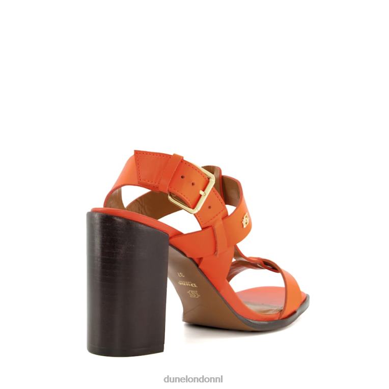 vrouwen R6DFZ4 jacie oranje Dune London Slingback-sandalen met blokhak