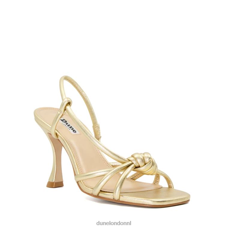 vrouwen R6DFZ588 geweldig Champagne Dune London Slingback-sandalen met knoopdetail en hak