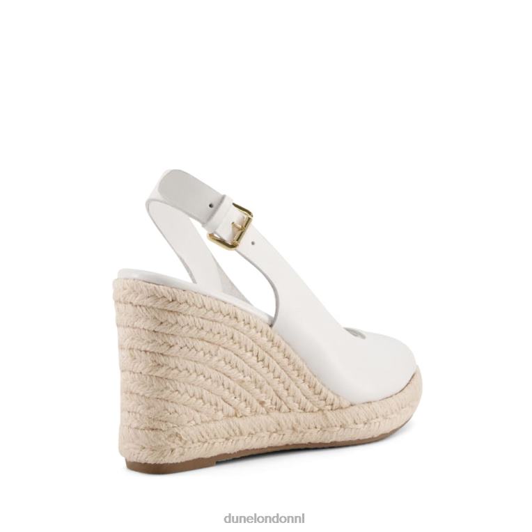 vrouwen R6DFZ601 Kimmy wit Dune London peeptoe wedges