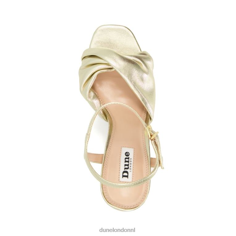 vrouwen R6DFZ631 malini Champagne Dune London Platformsandalen met vouwband