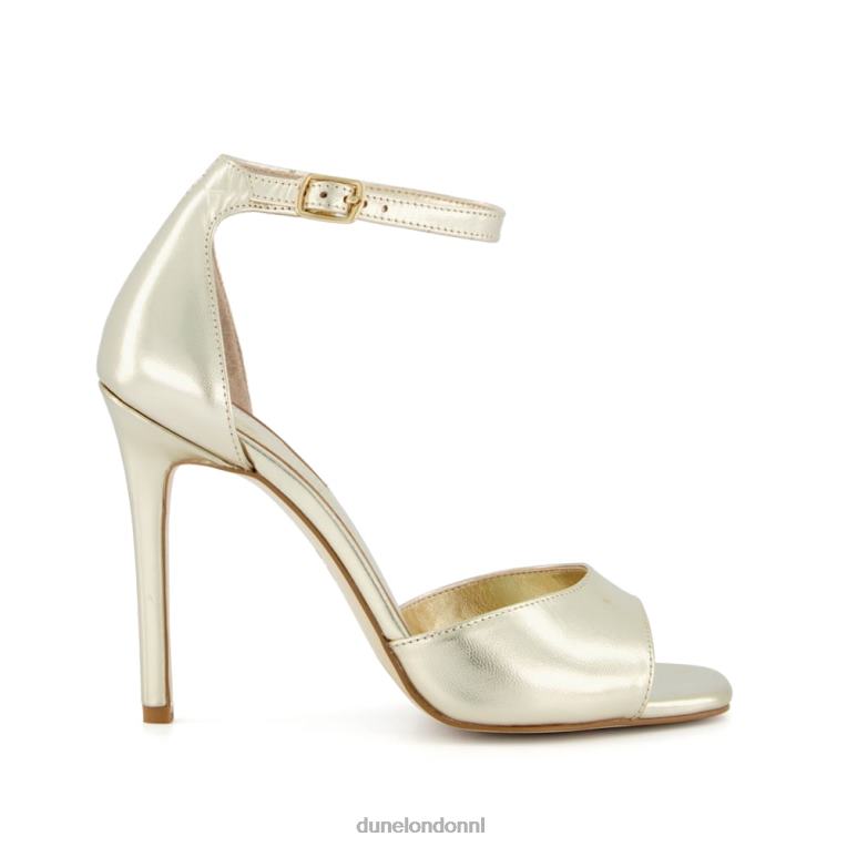 vrouwen R6DFZ646 mistie Champagne Dune London Tweedelige sandalen met hak