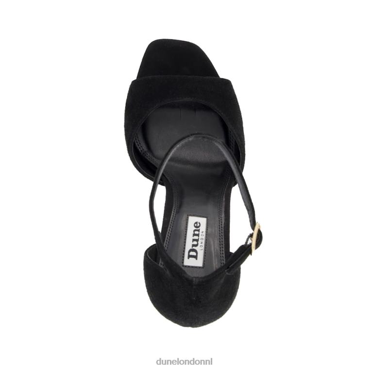 vrouwen R6DFZ647 mistie zwart Dune London Tweedelige sandalen met hak