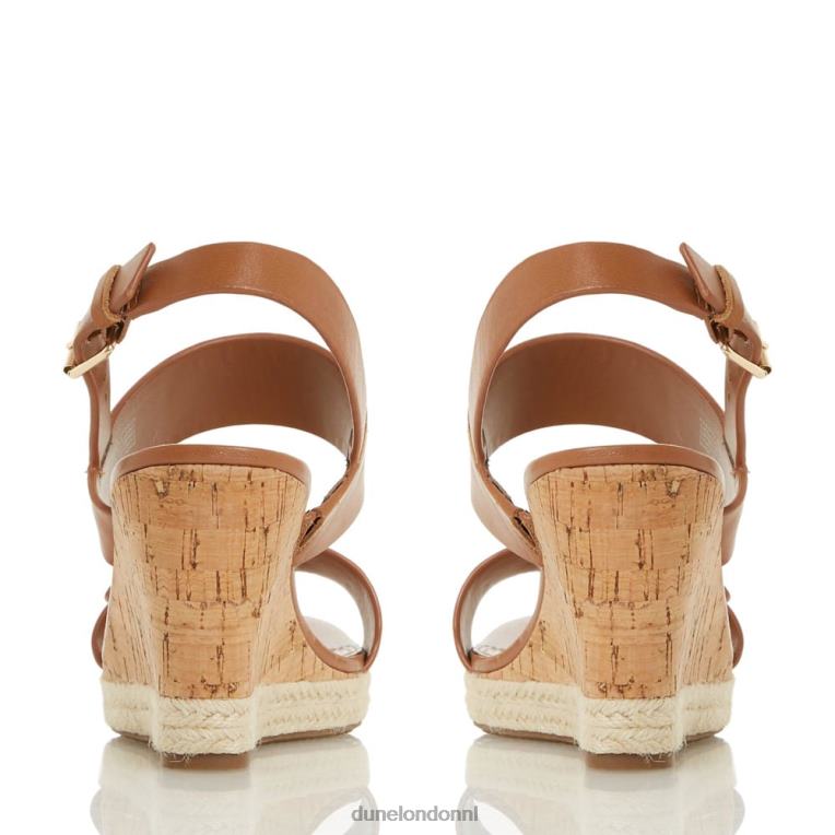 vrouwen R6DFZ665 kendy bruinen Dune London Leren sandalen met sleehak