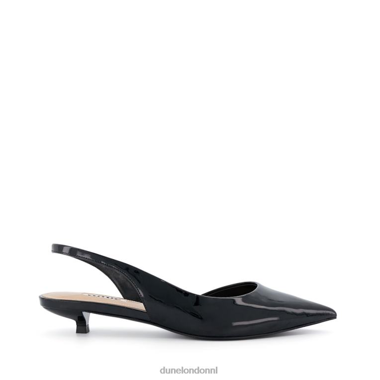 vrouwen R6DFZ19 rustiger zwart Dune London Slingback pumps met kittenhak