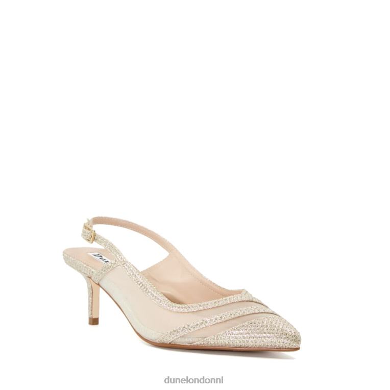 vrouwen R6DFZ233 dillon goud Dune London Slingback pumps met mesh afwerking