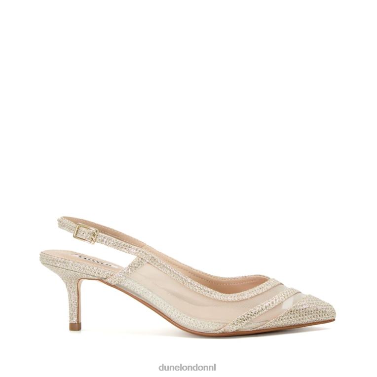 vrouwen R6DFZ233 dillon goud Dune London Slingback pumps met mesh afwerking