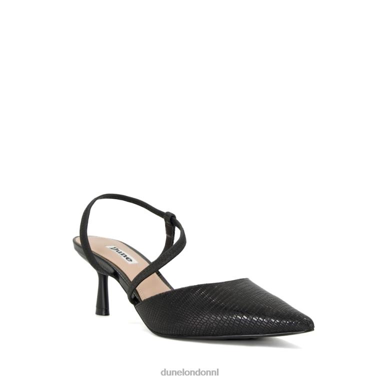 vrouwen R6DFZ234 citrus zwart Dune London pumps met mat uitlopende hak