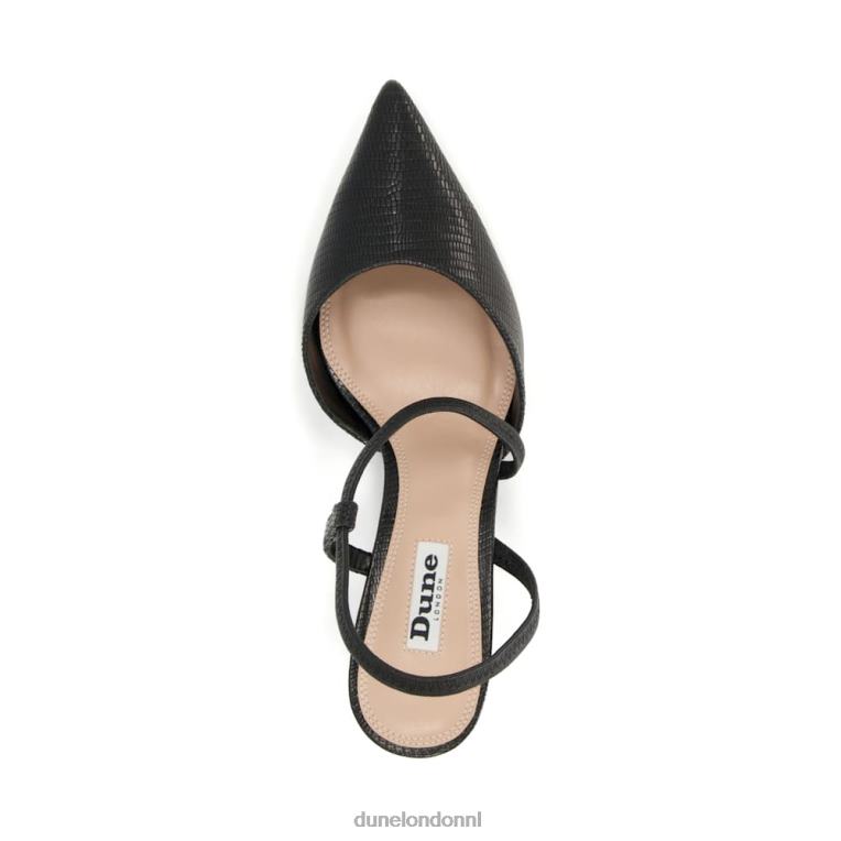 vrouwen R6DFZ234 citrus zwart Dune London pumps met mat uitlopende hak