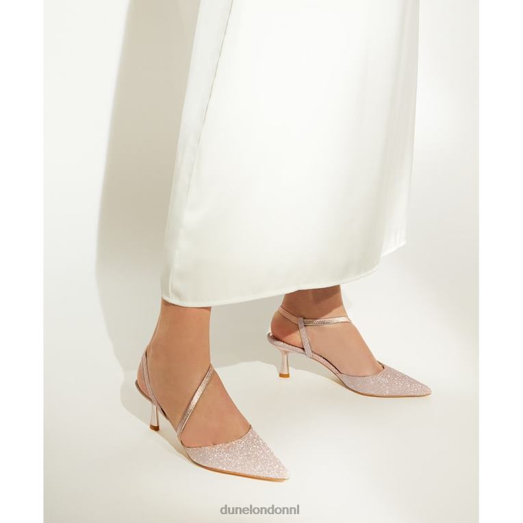 vrouwen R6DFZ237 citrus rosé goud Dune London pumps met mat uitlopende hak