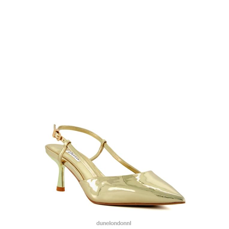 vrouwen R6DFZ455 classificeren goud Dune London Slingback pumps met uitlopende hak - Klik op de afbeelding om het venster te sluiten