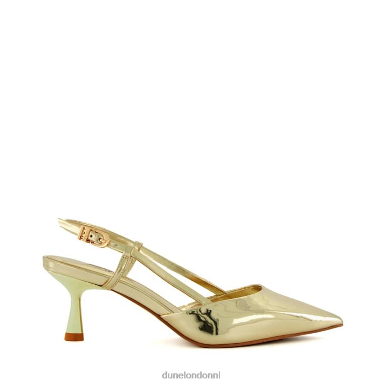 vrouwen R6DFZ455 classificeren goud Dune London Slingback pumps met uitlopende hak