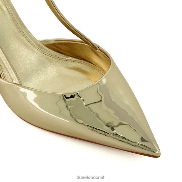 vrouwen R6DFZ455 classificeren goud Dune London Slingback pumps met uitlopende hak