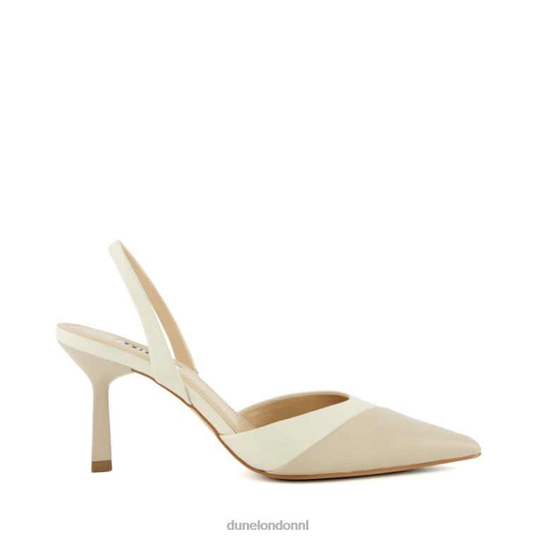 vrouwen R6DFZ467 campagne ecru Dune London slingback pumps