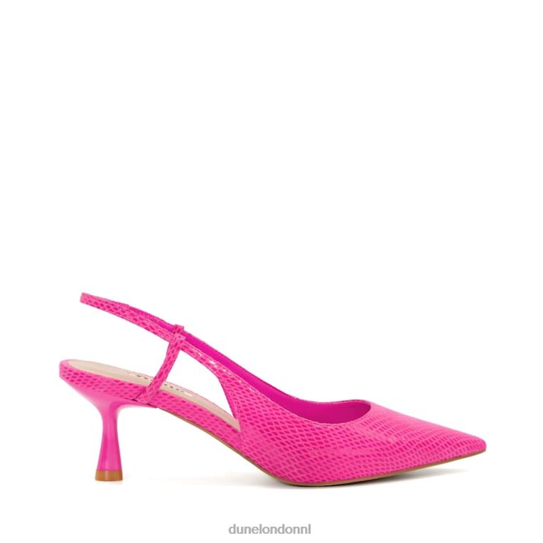 vrouwen R6DFZ487 klem roze Dune London Slingback pumps met uitlopende hak