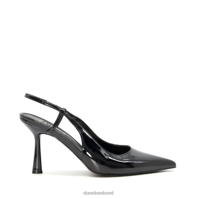 vrouwen R6DFZ496 cabana zwart Dune London pumps met slingback-hak en brede pasvorm