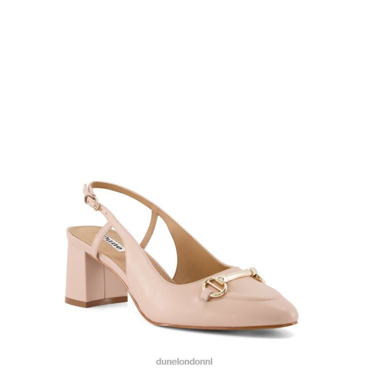 vrouwen R6DFZ507 Cassie naakt Dune London Slingback-courts met blokhak en trensversiering