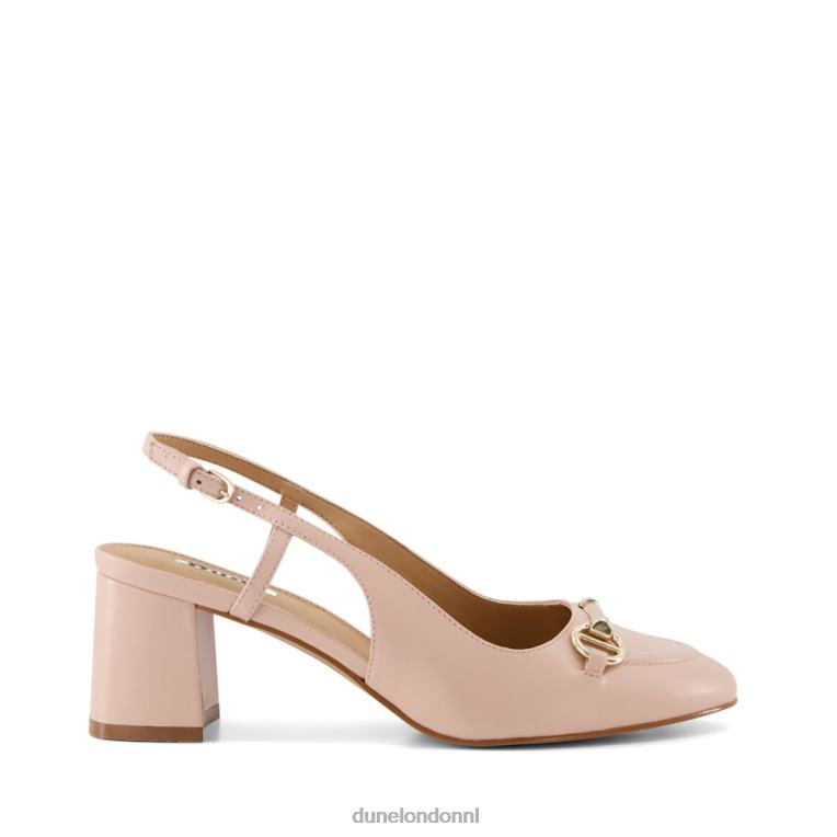 vrouwen R6DFZ507 Cassie naakt Dune London Slingback-courts met blokhak en trensversiering