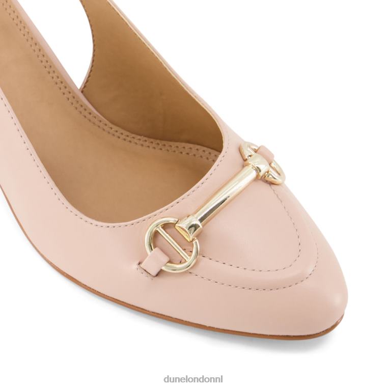 vrouwen R6DFZ507 Cassie naakt Dune London Slingback-courts met blokhak en trensversiering