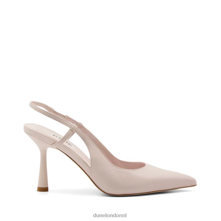 vrouwen R6DFZ522 cabana ecru Dune London pumps met slingback-hak