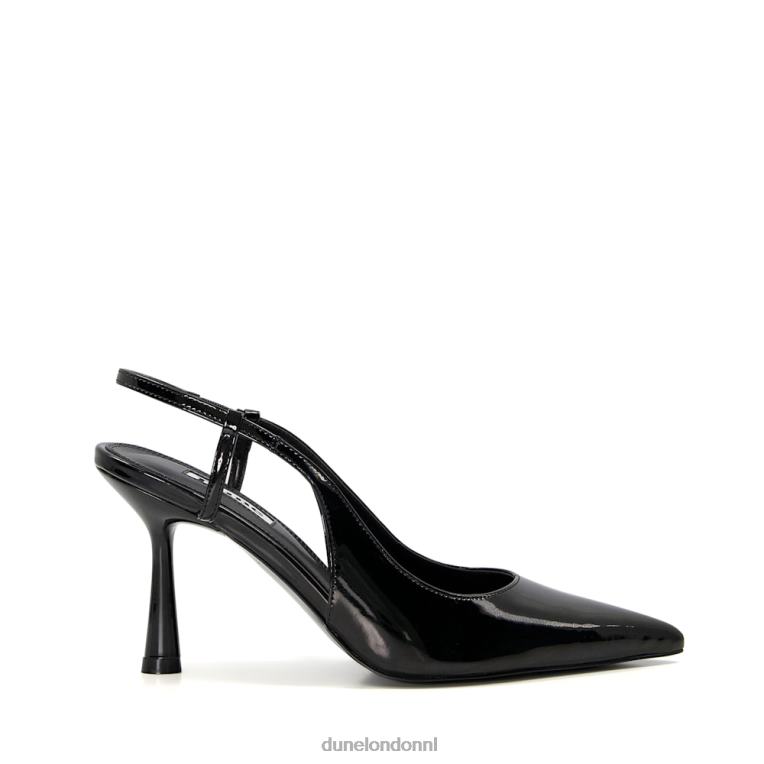 vrouwen R6DFZ528 cabana zwart Dune London pumps met slingback-hak