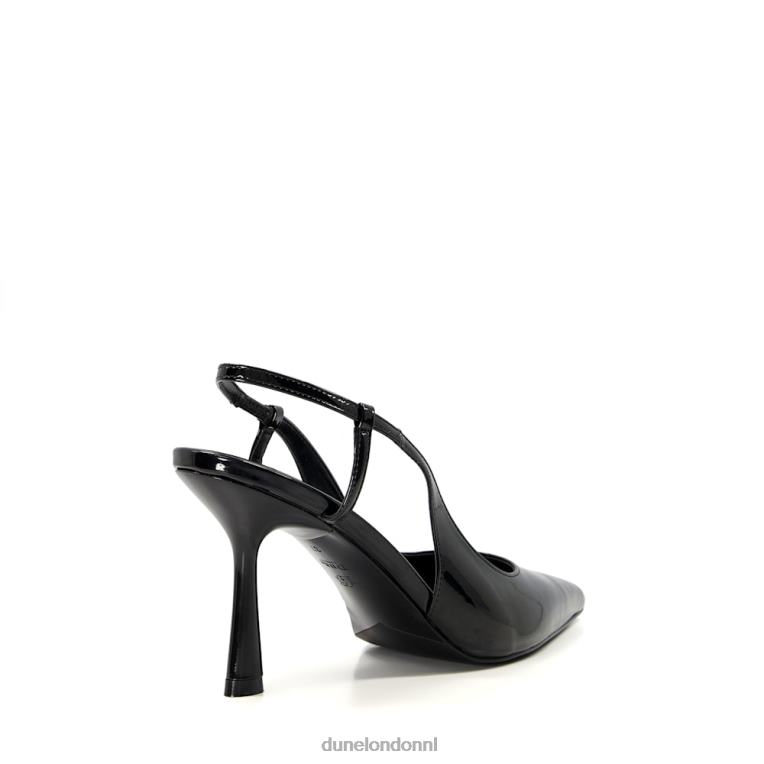 vrouwen R6DFZ528 cabana zwart Dune London pumps met slingback-hak