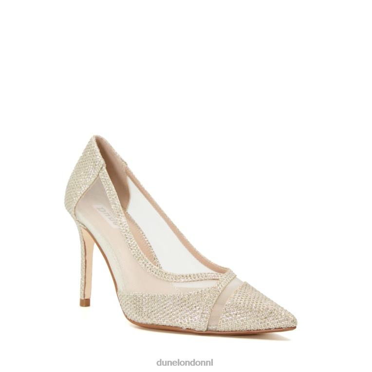 vrouwen R6DFZ554 banken goud Dune London getextureerde pumps met metallic hak - Klik op de afbeelding om het venster te sluiten